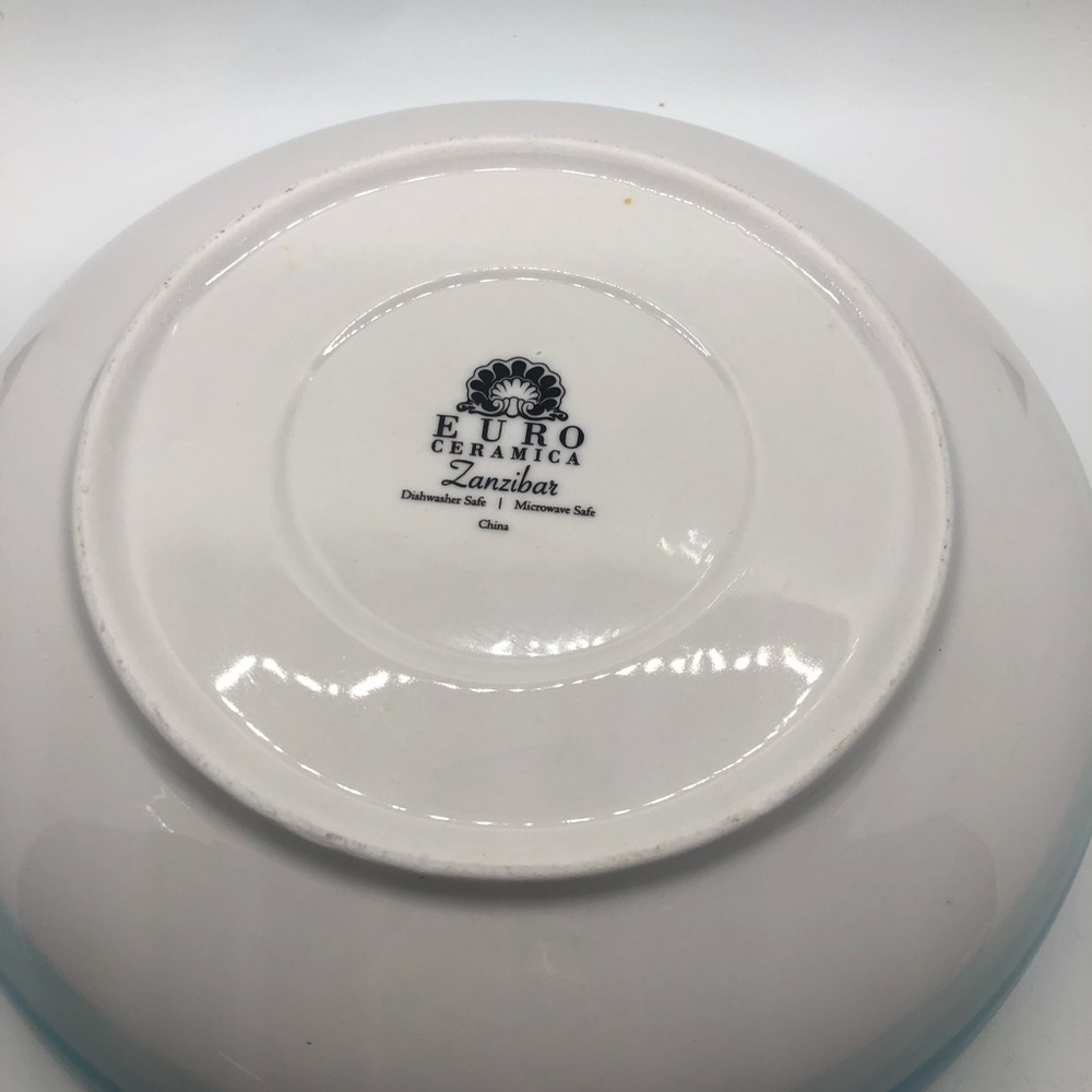 Euro Ceramica Zanzibar 8.5” Pasta Bowl Dinner Floral Roses Ceramic REPLACEMENT - Picture 9 of 12